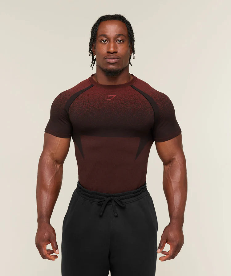 SHADOW SEAMLESS T SHIRT - SETS RED