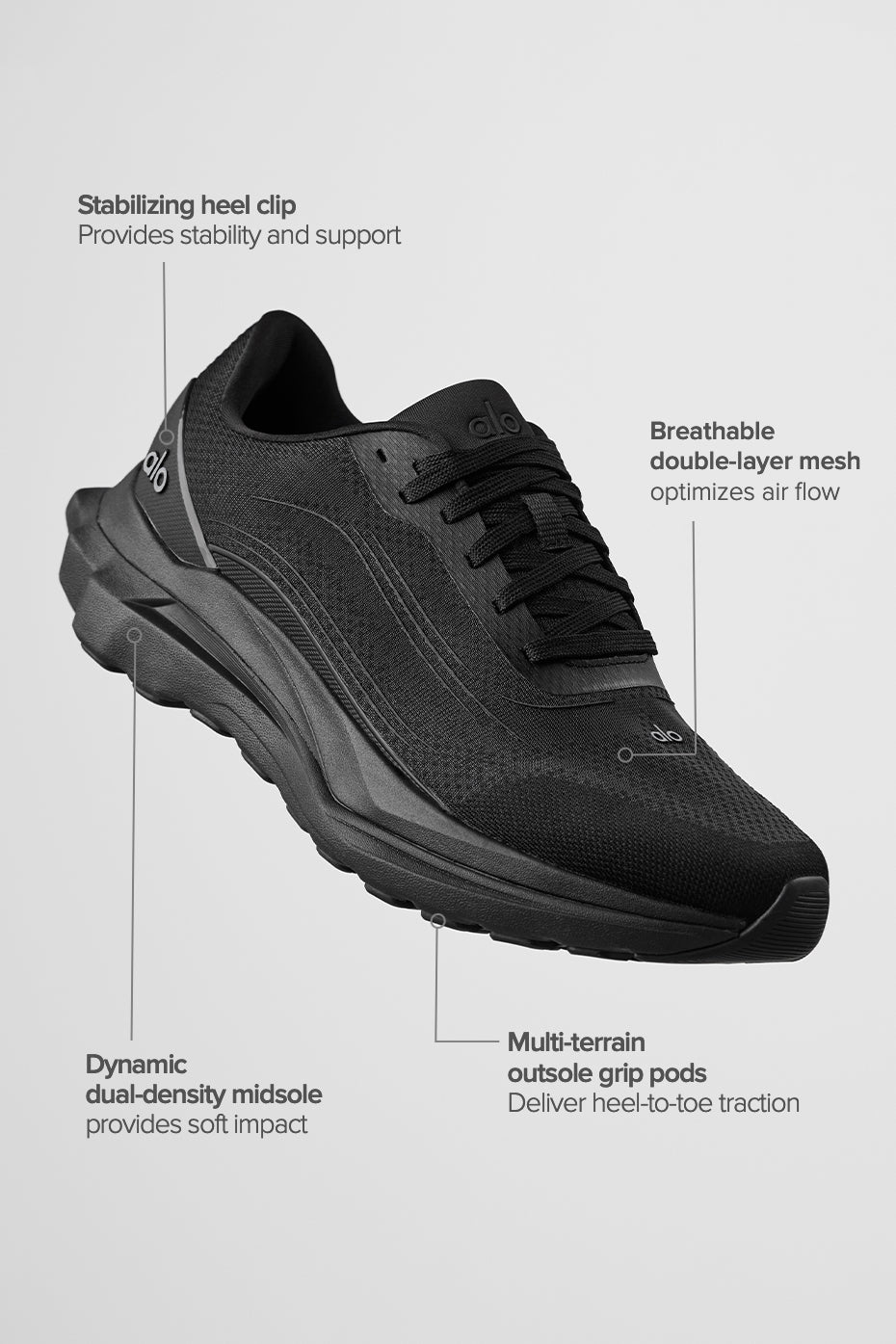 [LIMITLESS_COLOR:BLACK] ALO YOGA ALO Runner — BLACK — Vista oficial 2