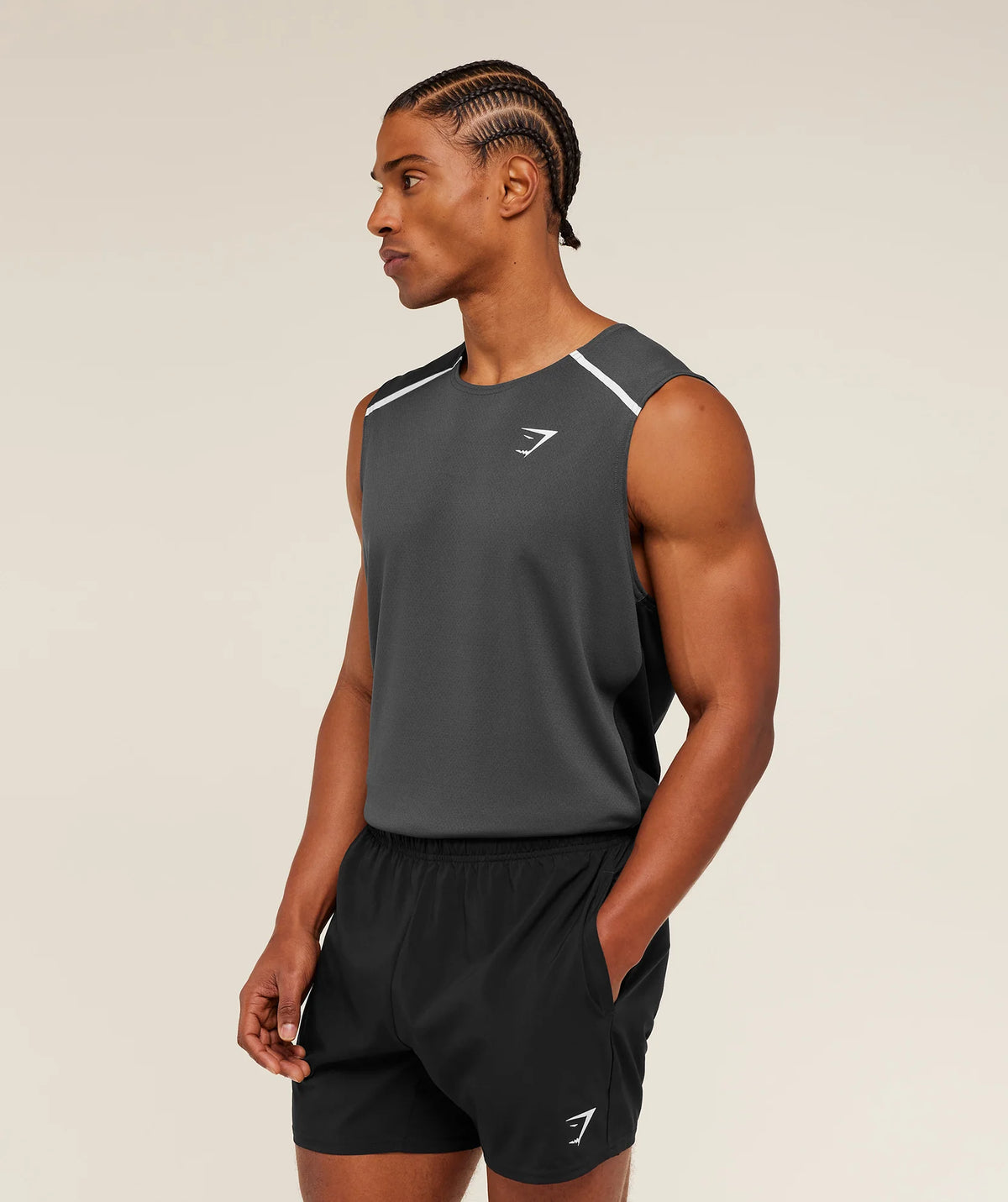 Arrival Contrast Tank - GREY BLACK
