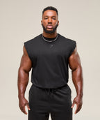 [LIMITLESS_COLOR:BLACK] GYMSHARK Power Cut Off Tank — BLACK — Vista oficial 3