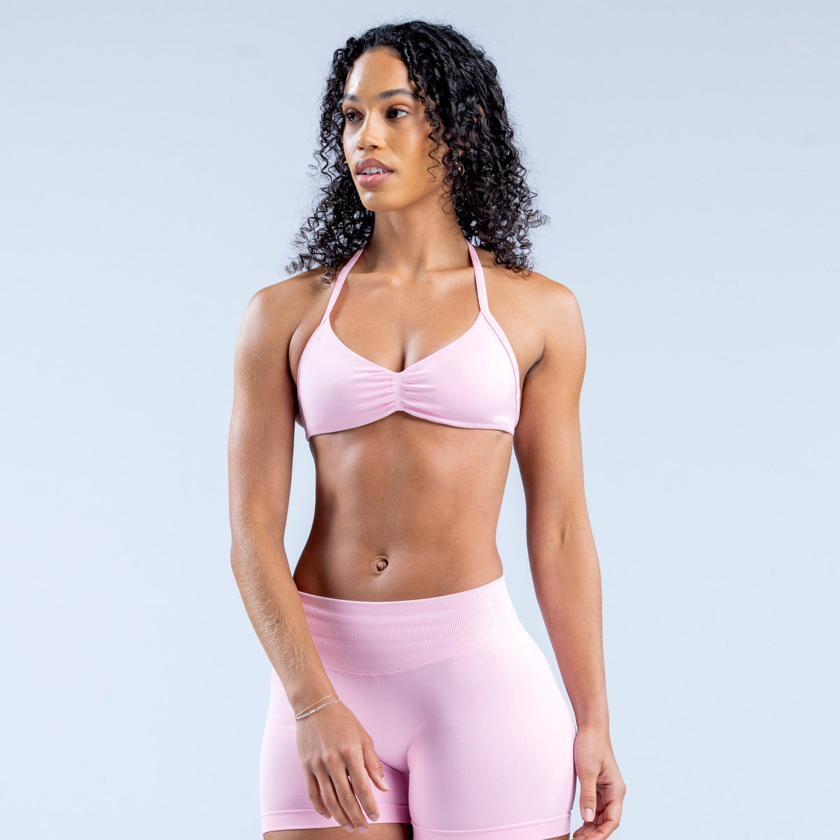 IMPACT STRAPPY BRA - LIGHT ROSE