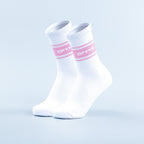 [LIMITLESS_COLOR:OPTIC WHITE | LIGHT ROSE PINK] DFYNE Sports Stripe Crew Socks — OPTIC WHITE | LIGHT ROSE PINK — Vista oficial 1