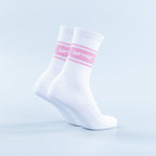 [LIMITLESS_COLOR:OPTIC WHITE | LIGHT ROSE PINK] DFYNE Sports Stripe Crew Socks — OPTIC WHITE | LIGHT ROSE PINK — Vista oficial 2