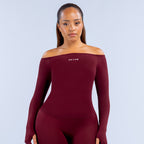 [LIMITLESS_COLOR:MAROON] DFYNE Vision Long Sleeve Top — MAROON — Vista oficial 1