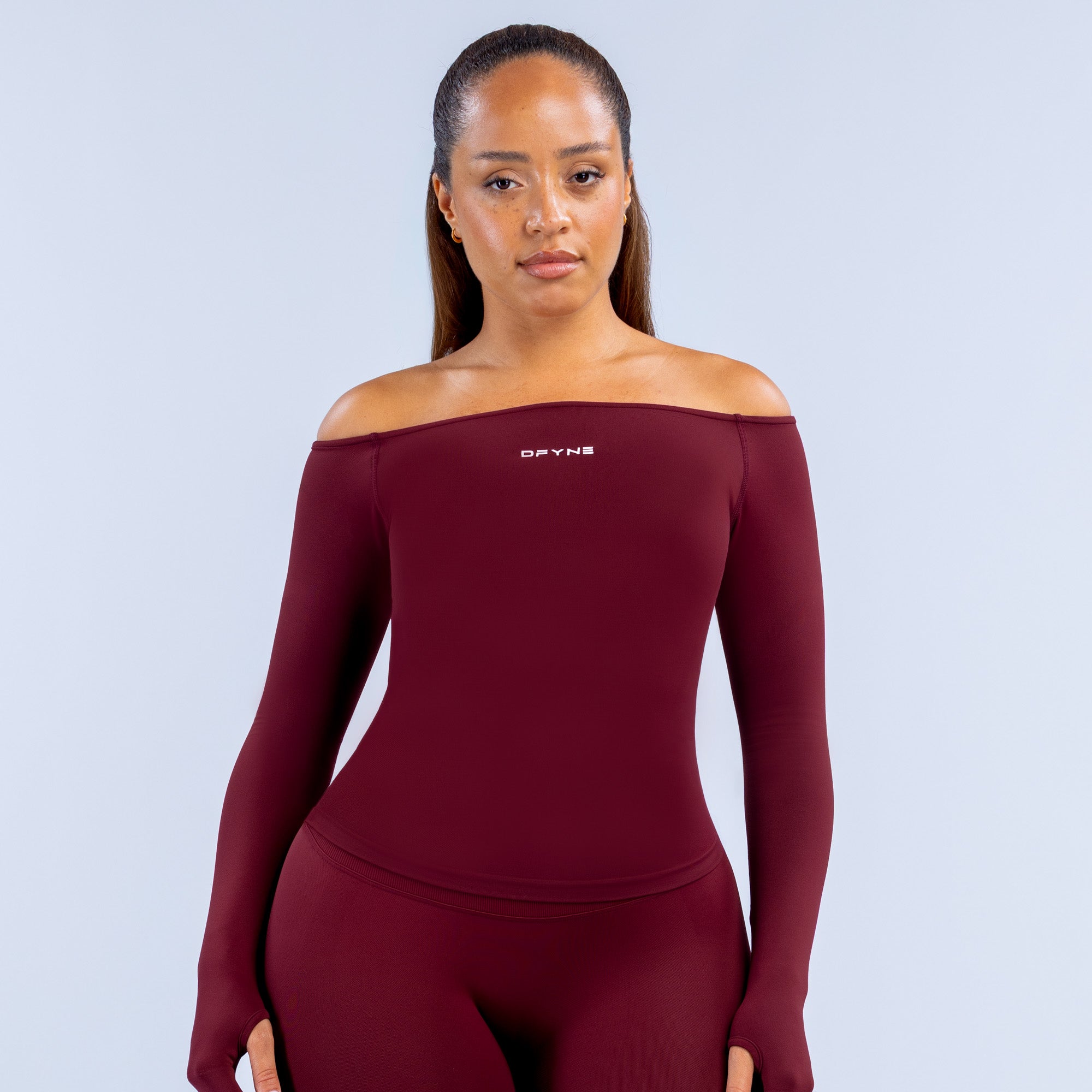 [LIMITLESS_COLOR:MAROON] DFYNE Vision Long Sleeve Top — MAROON — Vista oficial 1