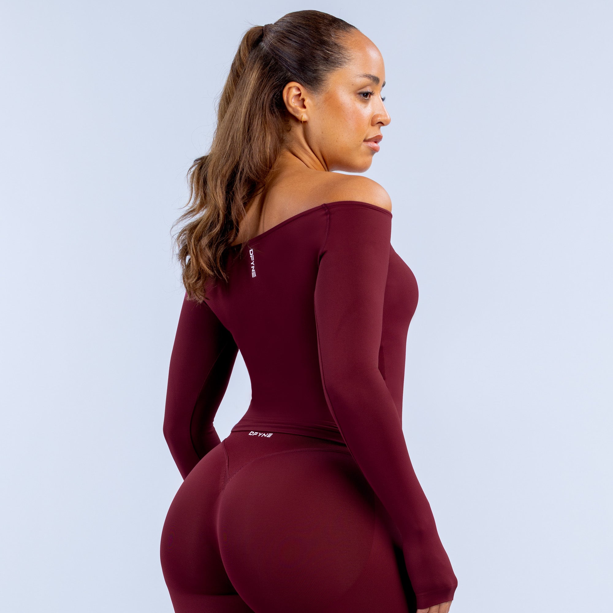 [LIMITLESS_COLOR:MAROON] DFYNE Vision Long Sleeve Top — MAROON — Vista oficial 2