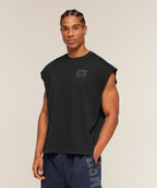 [LIMITLESS_COLOR:BLACK] GYMSHARK Accent Capped Sleeve T-Shirt — BLACK — Vista oficial 3