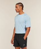 [LIMITLESS_COLOR:CHILLED BLUE/IRON BLUE] GYMSHARK Arrival Contrast T-Shirt — CHILLED BLUE/IRON BLUE — Vista oficial 3