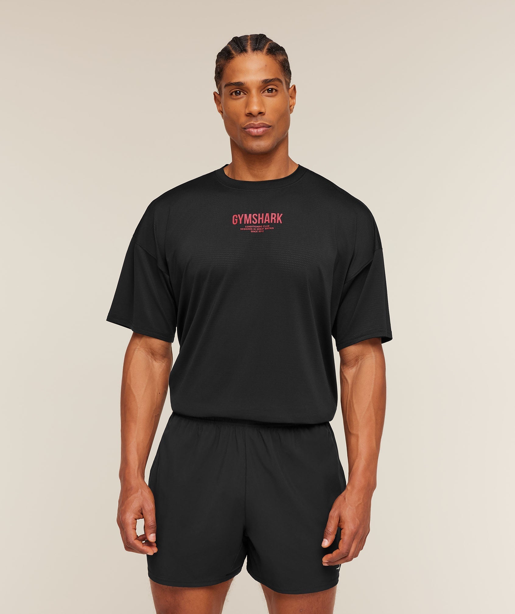 [LIMITLESS_COLOR:BLACK] GYMSHARK Chrome Graphic T-Shirt — BLACK — Vista oficial 2