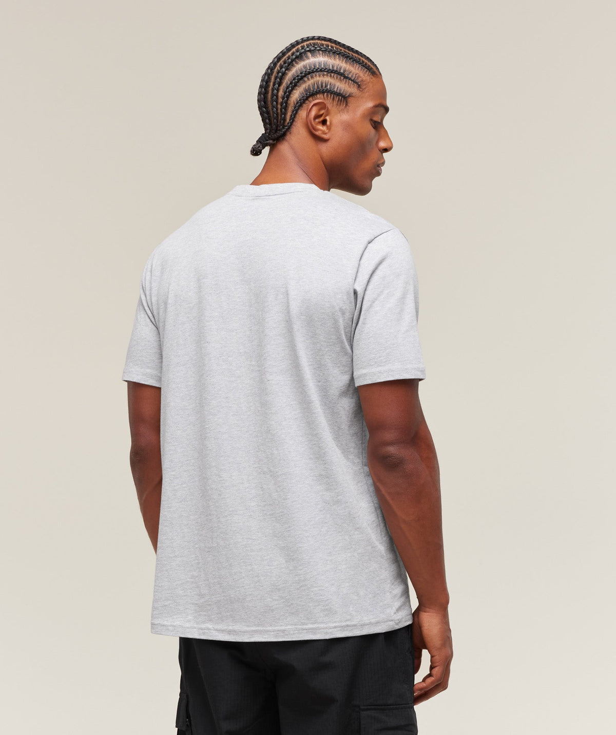 [LIMITLESS_COLOR:LIGHT GREY MARL] GYMSHARK Crest T-Shirt — LIGHT GREY MARL — Vista oficial 2