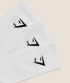 [LIMITLESS_COLOR:GS WHITE] GYMSHARK Crew Socks 3pk — GS WHITE — Vista oficial 2