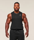 [LIMITLESS_COLOR:BLACK] GYMSHARK Critical 2.0 Drop Arm Tank — BLACK — Vista oficial 1