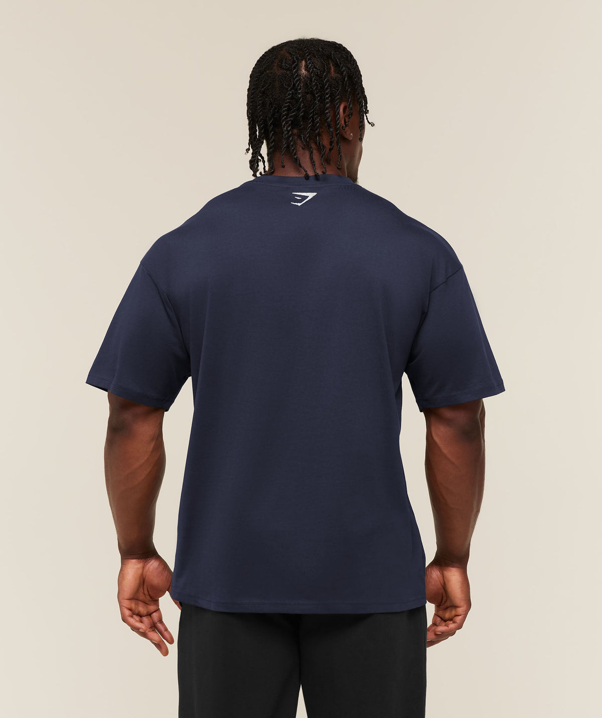 [LIMITLESS_COLOR:HEAVY BLUE] GYMSHARK Faded Collegiate Graphic T-Shirt — HEAVY BLUE — Vista oficial 2
