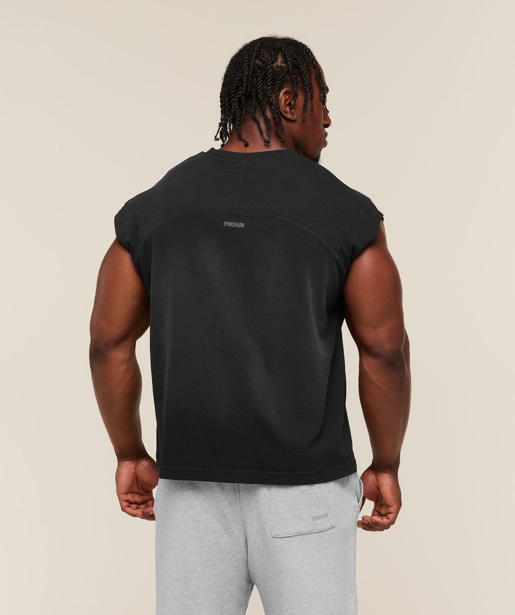 [LIMITLESS_COLOR:BLACK WASH] GYMSHARK GSLC Cut Off Tank — BLACK WASH — Vista oficial 2