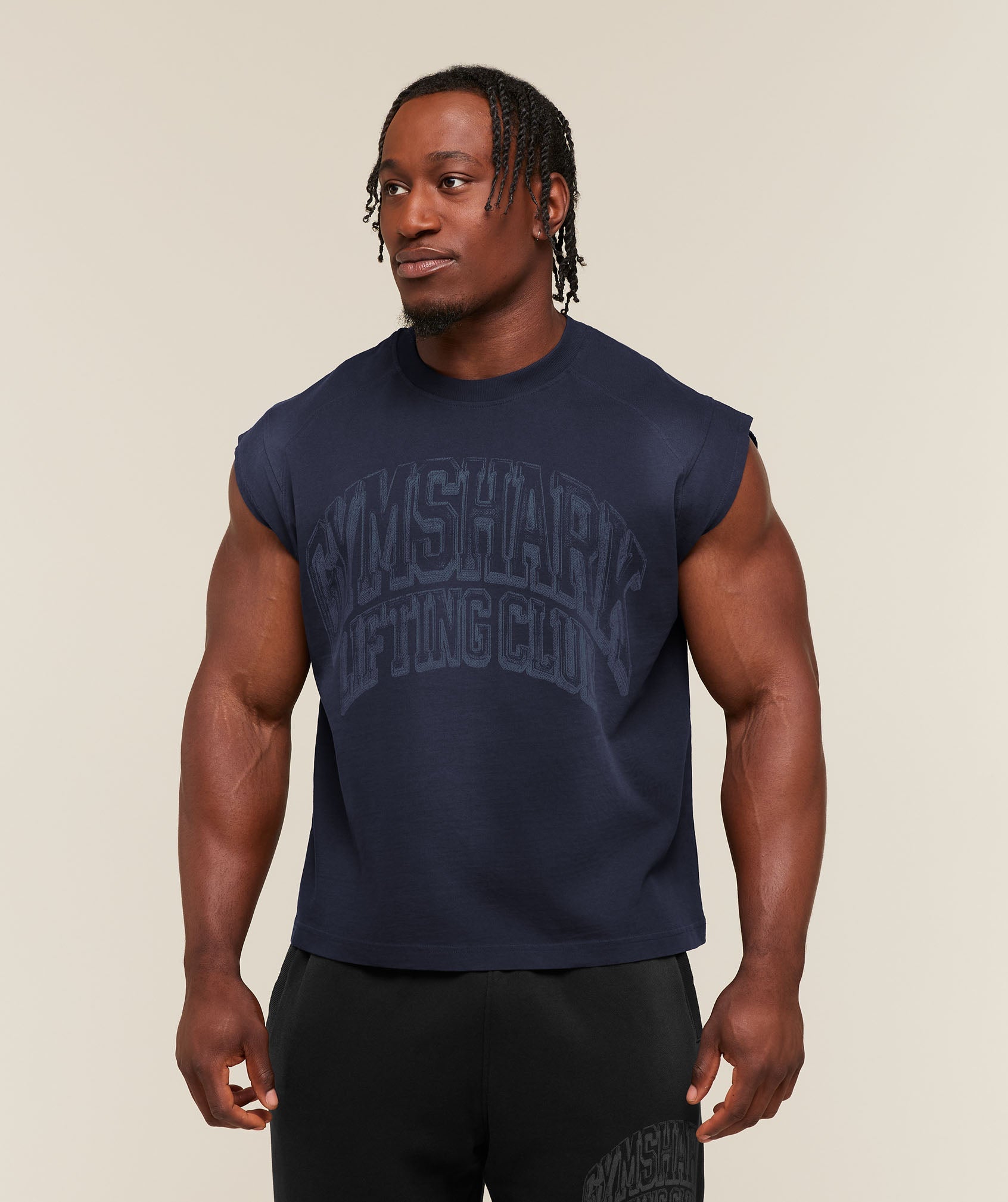 [LIMITLESS_COLOR:HEAVY BLUE WASH] GYMSHARK GSLC Cut Off Tank — HEAVY BLUE WASH — Vista oficial 1