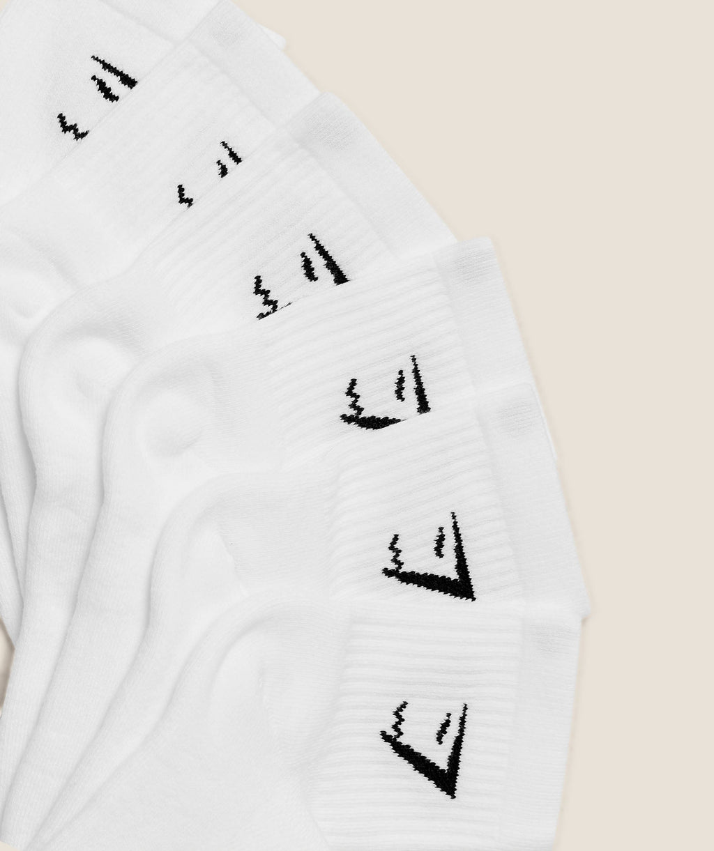 [LIMITLESS_COLOR:GS WHITE] GYMSHARK Midi Socks 6pk — GS WHITE — Vista oficial 2