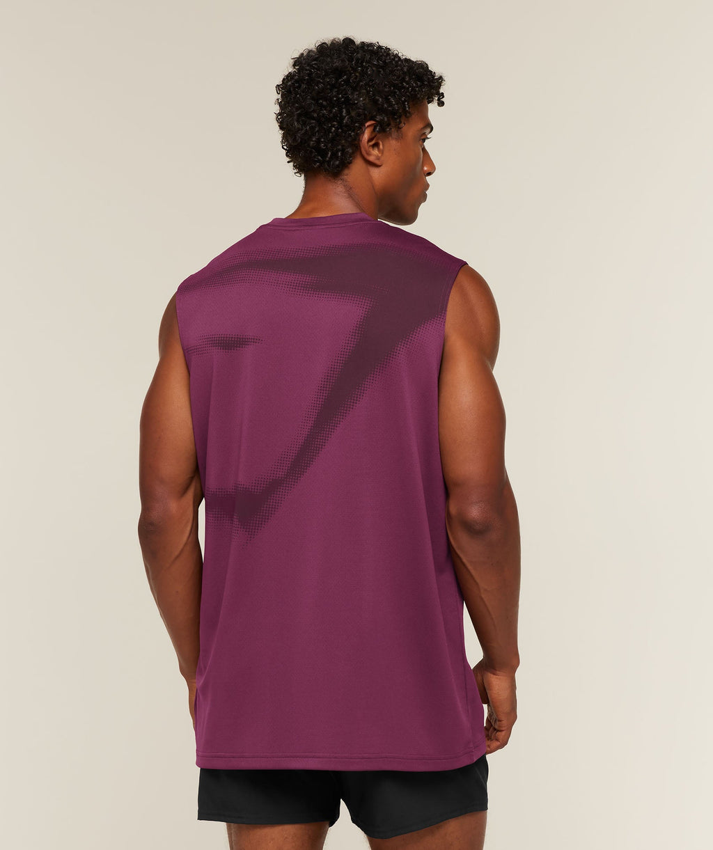 [LIMITLESS_COLOR:STRENGTH PINK] GYMSHARK Motion Blur Graphic Tank — STRENGTH PINK — Vista oficial 2