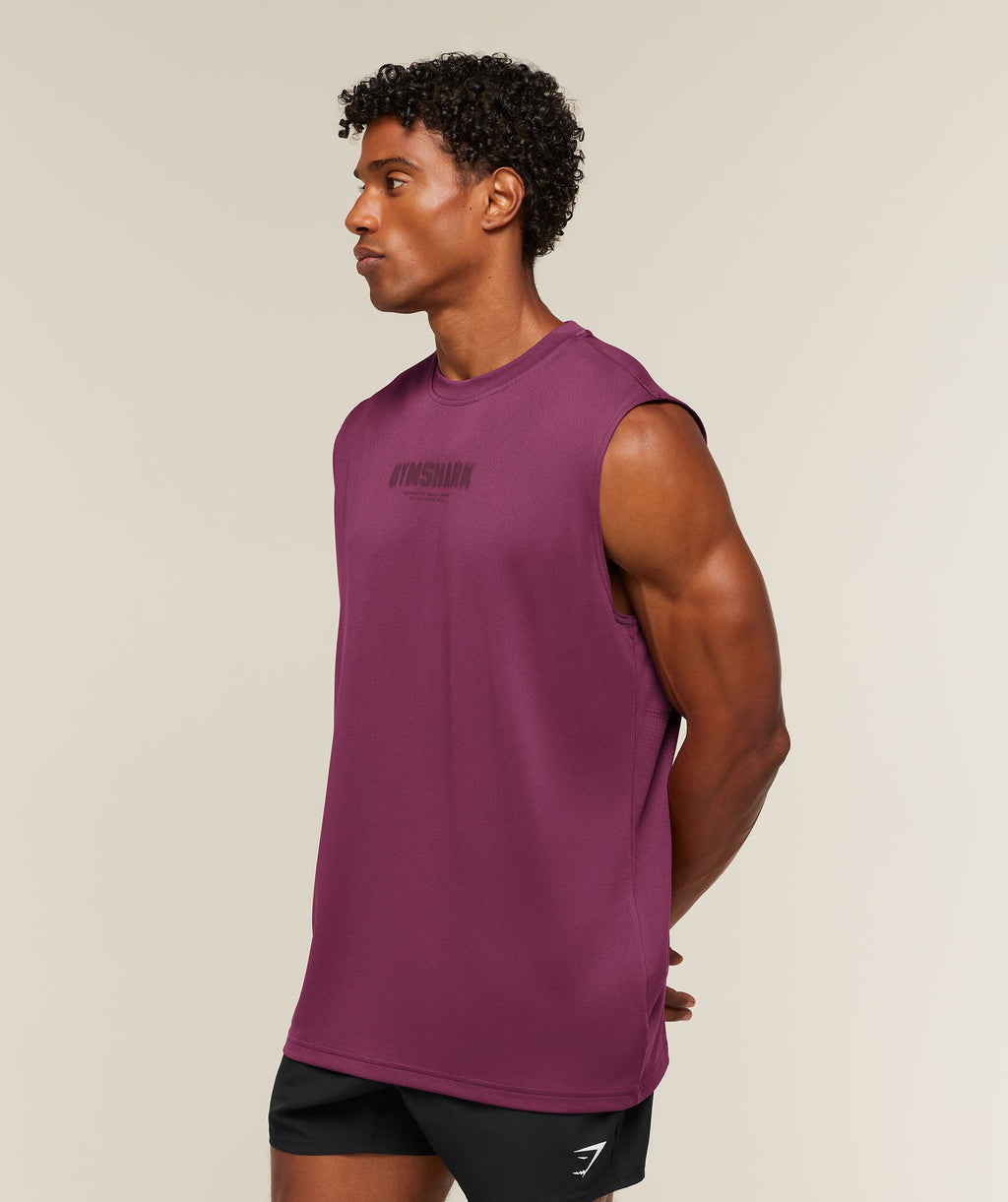 [LIMITLESS_COLOR:STRENGTH PINK] GYMSHARK Motion Blur Graphic Tank — STRENGTH PINK — Vista oficial 3