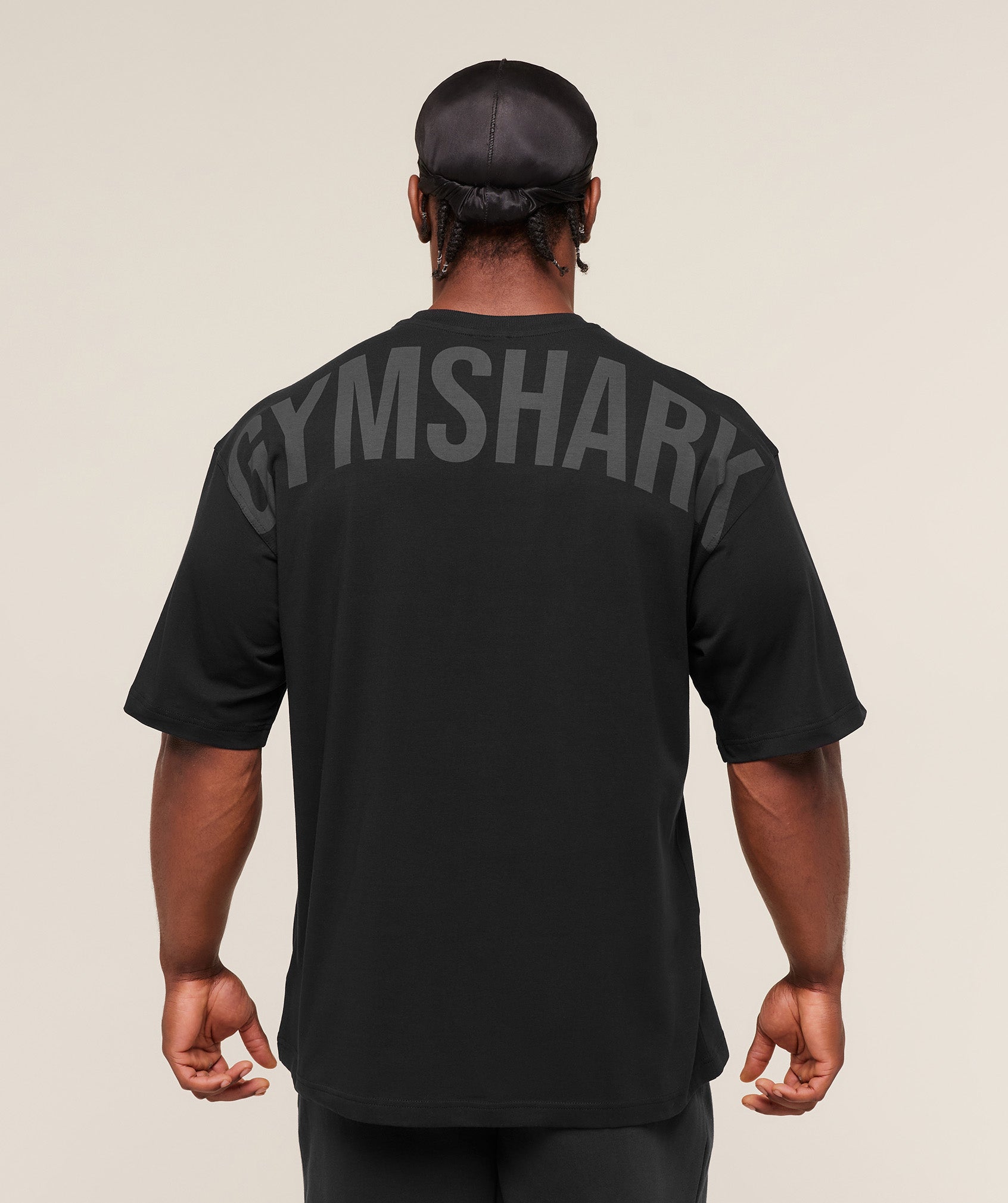 [LIMITLESS_COLOR:BLACK ASPHALT GREY] GYMSHARK Power T-Shirt — BLACK ASPHALT GREY — Vista oficial 3