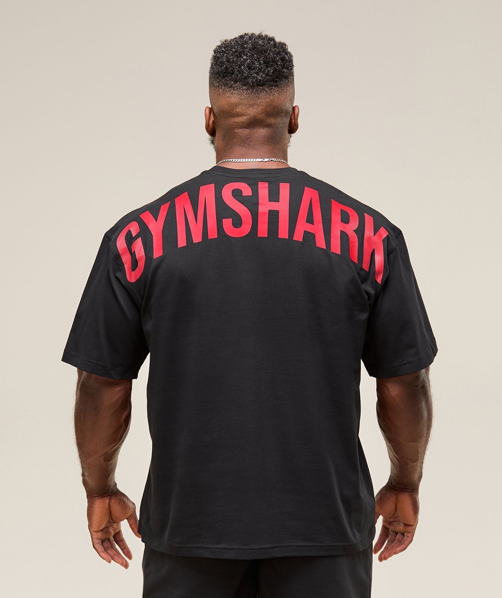 [LIMITLESS_COLOR:BLACK CONDITIONING RED] GYMSHARK Power T-Shirt — BLACK CONDITIONING RED — Vista oficial 1