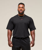 [LIMITLESS_COLOR:BLACK CONDITIONING RED] GYMSHARK Power T-Shirt — BLACK CONDITIONING RED — Vista oficial 2