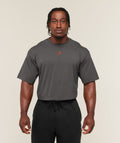 [LIMITLESS_COLOR:ONYX GREY/BOLD ORANGE] GYMSHARK Power T-Shirt — ONYX GREY/BOLD ORANGE — Vista oficial 2