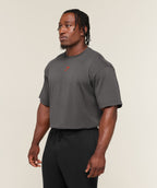 [LIMITLESS_COLOR:ONYX GREY/BOLD ORANGE] GYMSHARK Power T-Shirt — ONYX GREY/BOLD ORANGE — Vista oficial 3