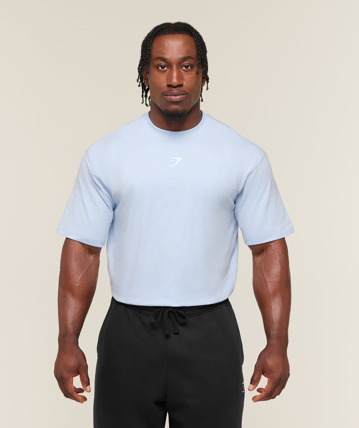 [LIMITLESS_COLOR:TRANQUIL BLUE] GYMSHARK Power T-Shirt — TRANQUIL BLUE — Vista oficial 2
