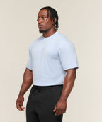 [LIMITLESS_COLOR:TRANQUIL BLUE] GYMSHARK Power T-Shirt — TRANQUIL BLUE — Vista oficial 3