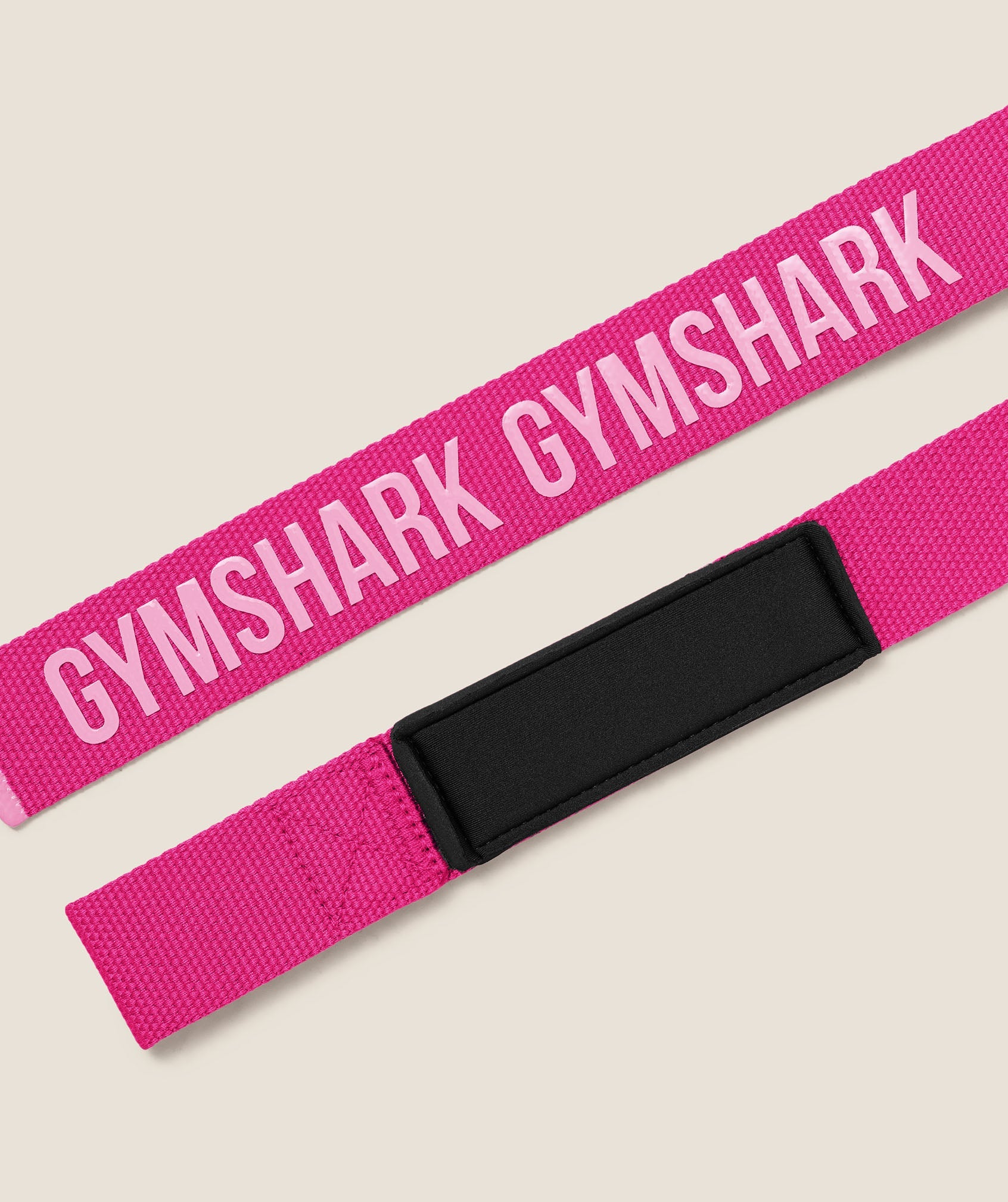 [LIMITLESS_COLOR:SUPER SET PINK FOCUS PINK] GYMSHARK Silicone Lifting Straps — SUPER SET PINK FOCUS PINK — Vista oficial 2