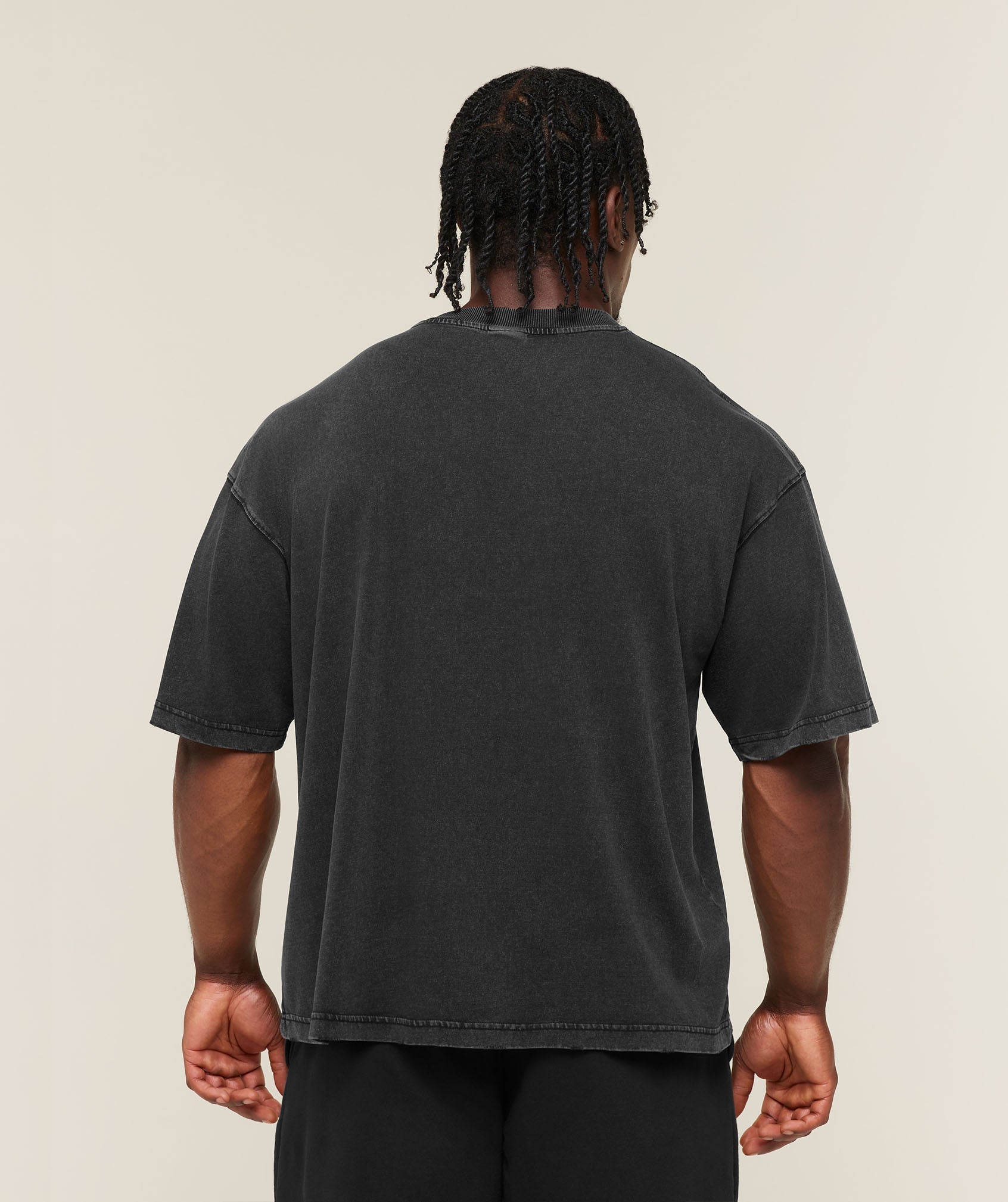 [LIMITLESS_COLOR:BLACK WASH] GYMSHARK Vintage Legacy T-Shirt — BLACK WASH — Vista oficial 2