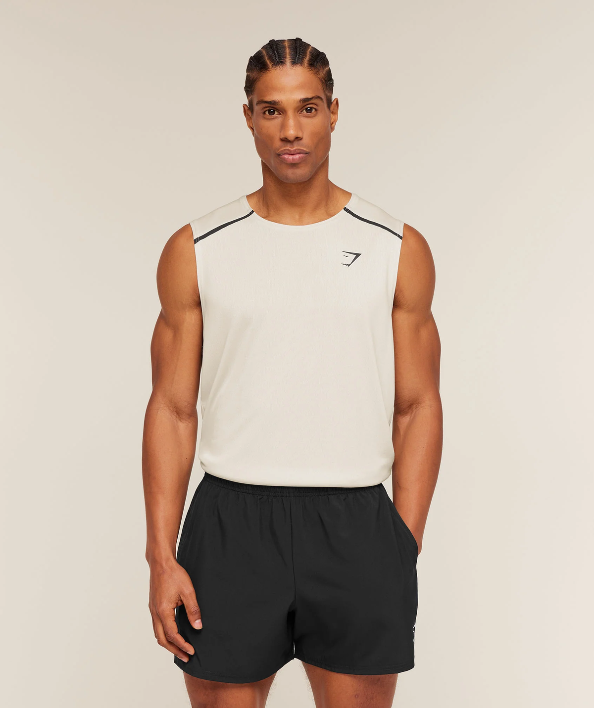 Arrival Contrast Tank - TINTED WHITE/PEBBLE GREY