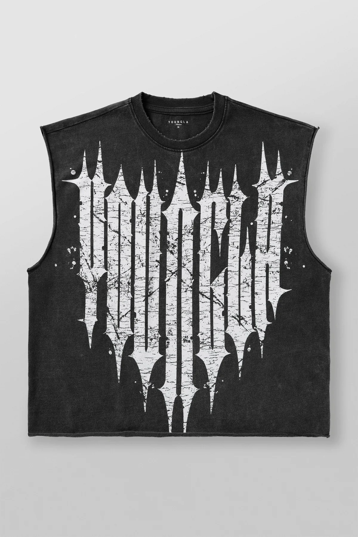 3021 - REVENGE CROP CUT-OFFS - BLACK WASH
