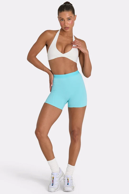 SOFT ACTIVE MINI SHORTS - AQUA