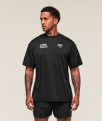 [LIMITLESS_COLOR:BLACK] GYMSHARK Hybrid Athlete T-Shirt — BLACK — Vista oficial 1