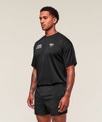 [LIMITLESS_COLOR:BLACK] GYMSHARK Hybrid Athlete T-Shirt — BLACK — Vista oficial 3