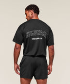 [LIMITLESS_COLOR:BLACK] GYMSHARK Hybrid Athlete T-Shirt — BLACK — Vista oficial 2