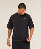 [LIMITLESS_COLOR:BLACK] GYMSHARK Strength Stars Washed Graphic T-Shirt — BLACK — Vista oficial 1