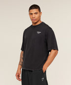 [LIMITLESS_COLOR:BLACK] GYMSHARK Strength Stars Washed Graphic T-Shirt — BLACK — Vista oficial 2