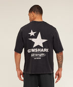 [LIMITLESS_COLOR:BLACK] GYMSHARK Strength Stars Washed Graphic T-Shirt — BLACK — Vista oficial 3