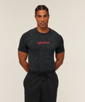 [LIMITLESS_COLOR:BLACK ONYX GREY] GYMSHARK Grunge Seamless T-Shirt — BLACK / ONYX GREY — Vista oficial 1