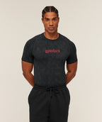 [LIMITLESS_COLOR:BLACK ONYX GREY] GYMSHARK Grunge Seamless T-Shirt — BLACK / ONYX GREY — Vista oficial 1