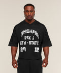 [LIMITLESS_COLOR:BLACK] GYMSHARK Graphic Mesh Oversized T-Shirt — BLACK — Vista oficial 1