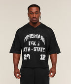 [LIMITLESS_COLOR:BLACK] GYMSHARK Graphic Mesh Oversized T-Shirt — BLACK — Vista oficial 1
