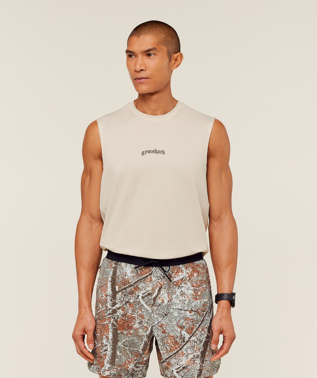 [LIMITLESS_COLOR:WHITE] GYMSHARK Tactical Tank — WHITE / OAT WHITE — Vista oficial 3