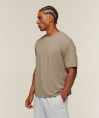 [LIMITLESS_COLOR:LIFESTYLE BROWN] GYMSHARK Campus Crest T-Shirt — LIFESTYLE BROWN — vista 3