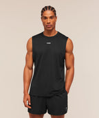 [LIMITLESS_COLOR:BLACK] GYMSHARK Train Cut Off Tank — BLACK — vista 3