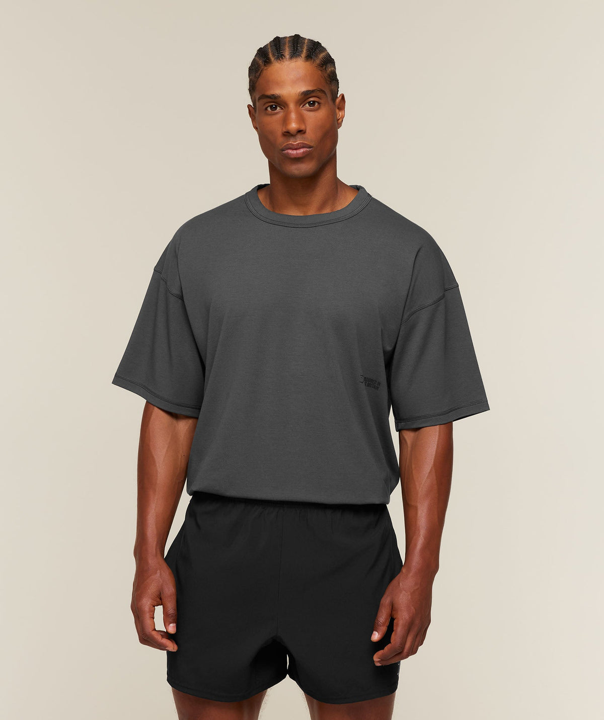 [LIMITLESS_COLOR:ONYX GREY] GYMSHARK Hybrid T-Shirt — ONYX GREY — vista 2