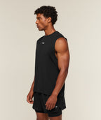 [LIMITLESS_COLOR:BLACK] GYMSHARK Running Boxy Tank — BLACK — vista 3