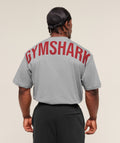 [LIMITLESS_COLOR:CHARCOAL CORE MARL/SETS RED] GYMSHARK Power T-Shirt — CHARCOAL CORE MARL/SETS RED — Vista 1